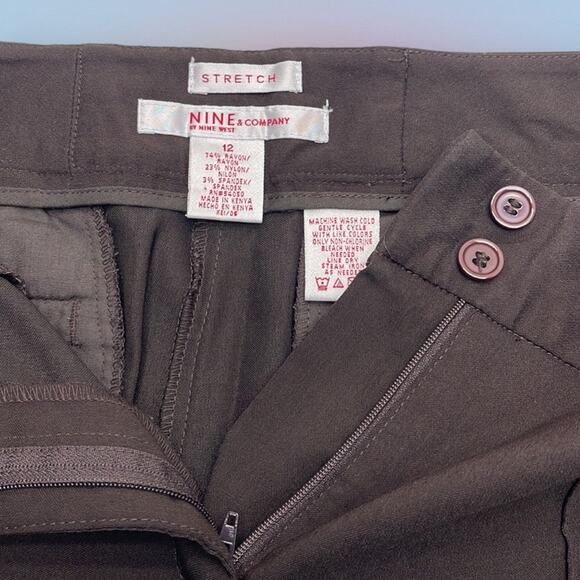 NINE & COMPANY Women’s 12 Brown Dress Pant - Picture 3 of 4